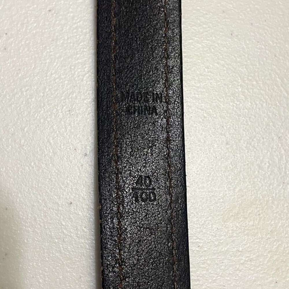 Polo Ralph Lauren Genuine Leather Belt Brown Men's Sz 40 Brass Buckle Pony - Picture 7 of 8